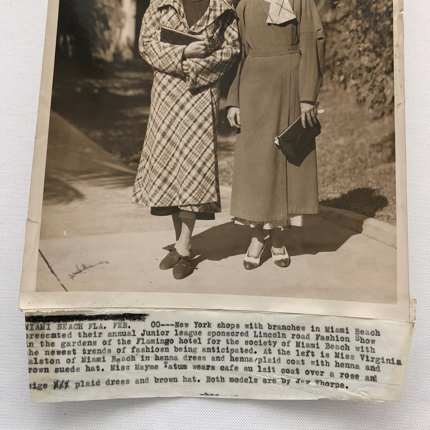Press Photo Photograph Miami Beach Fashion Show Underwood and Underwood
