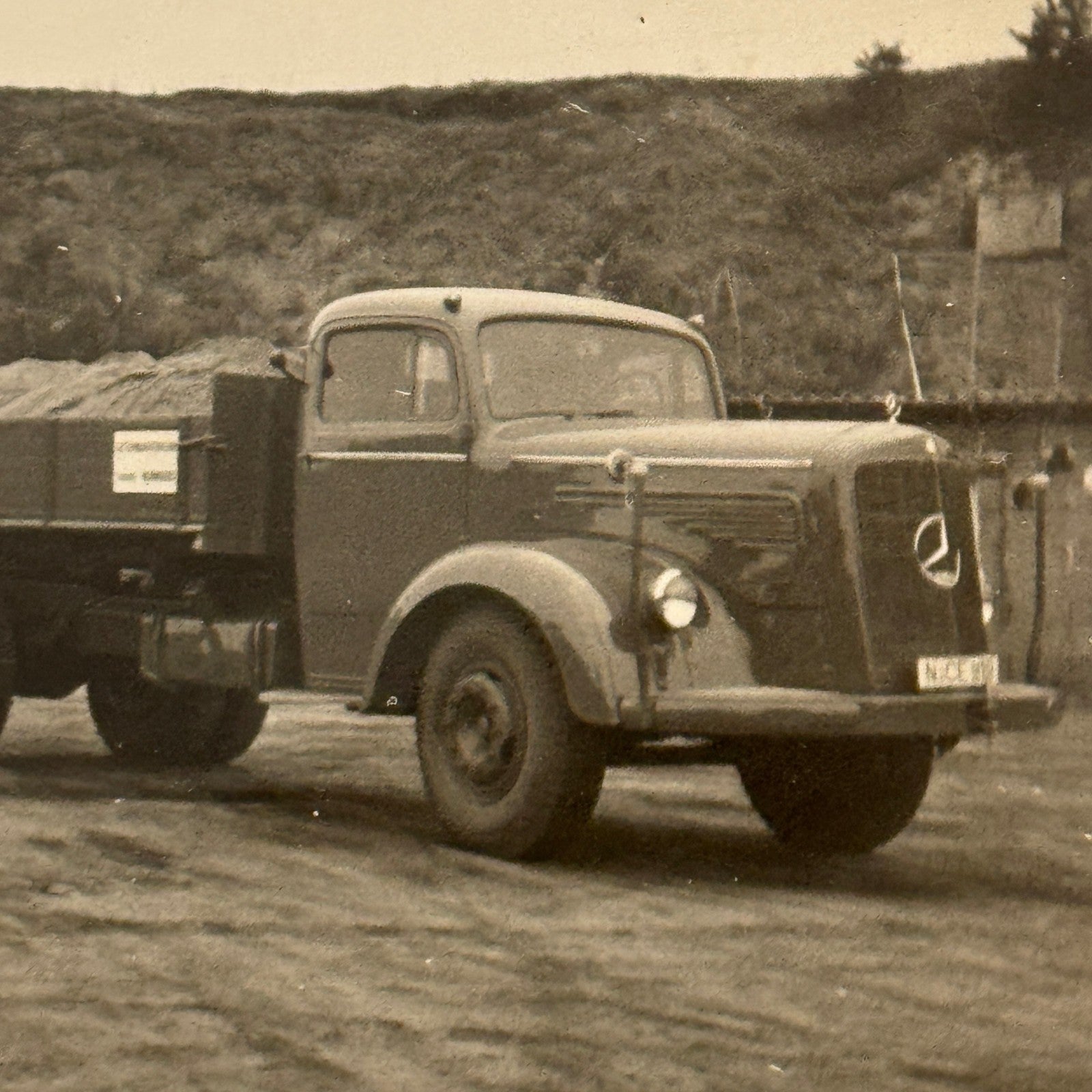 Vintage Mercedes Benz Truck Photo Photograph Snaphshot Image