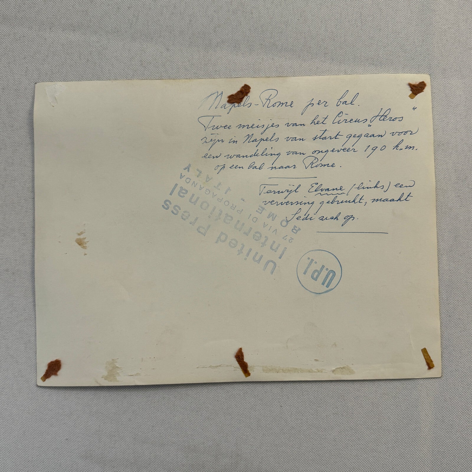 Vintage Italian Circus Act Press Photo Photograph Beautiful Women Balancing Act