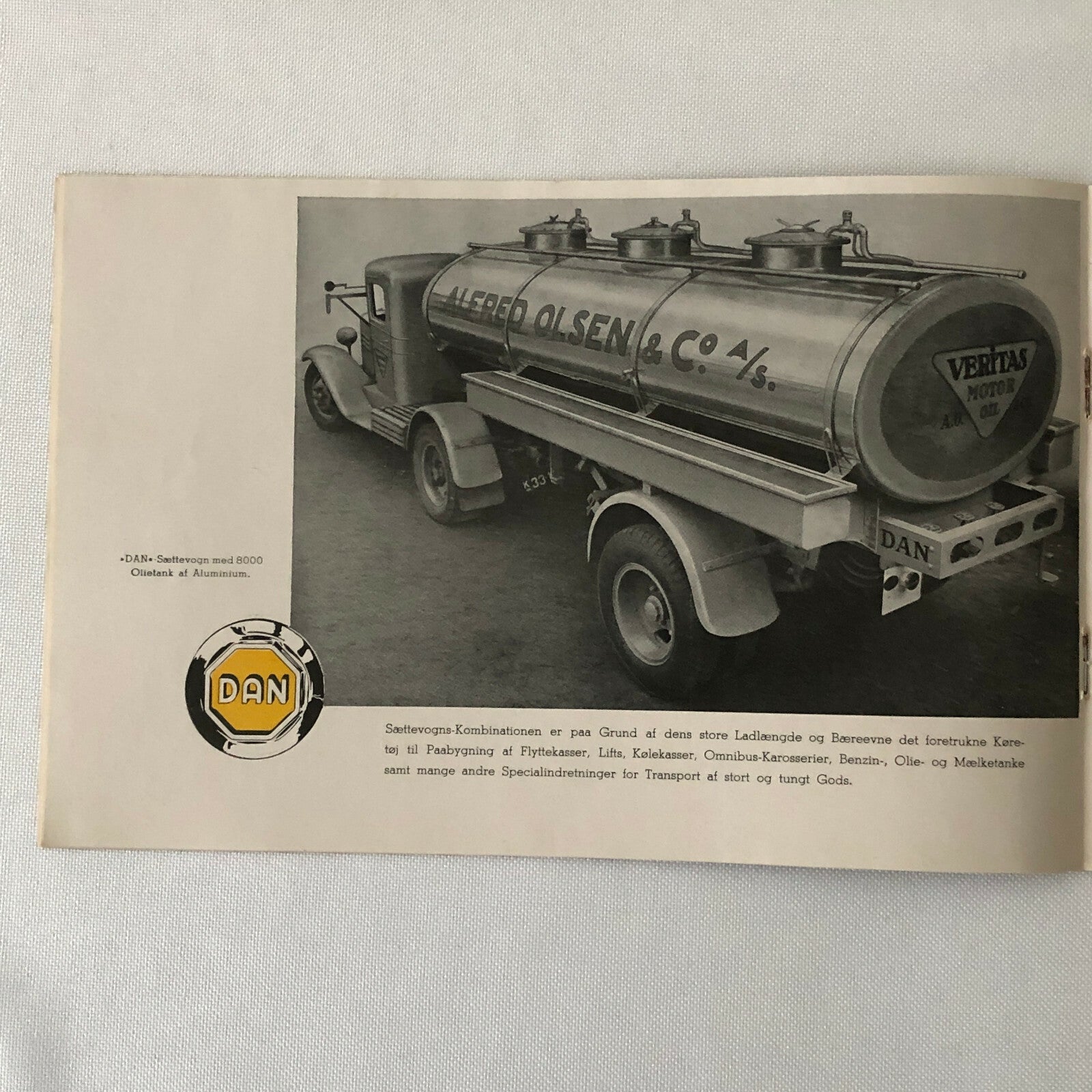 Vintage Dan Trailer and Truck Sales Brochure Catalog - DANISH Text 