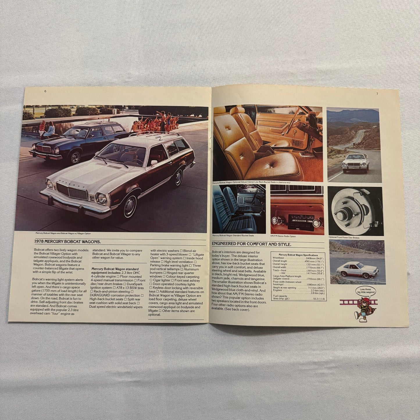 1978 Mercury Bobcat Car Sales Brochure Catalog Special SC Station Wagon Vintage