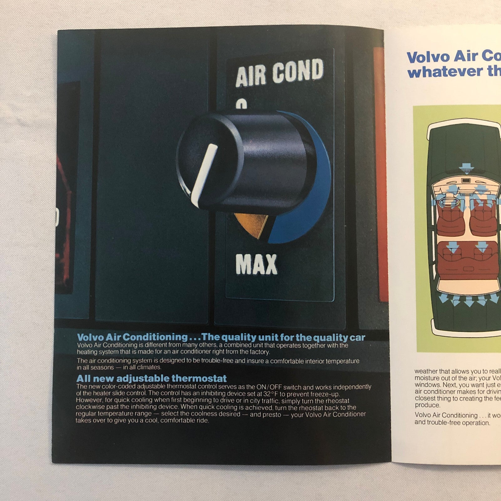 Vintage Volvo Air Conditioning Sales Brochure Catalog
