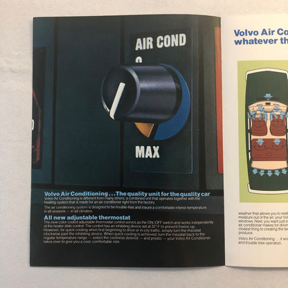 Vintage Volvo Air Conditioning Sales Brochure Catalog