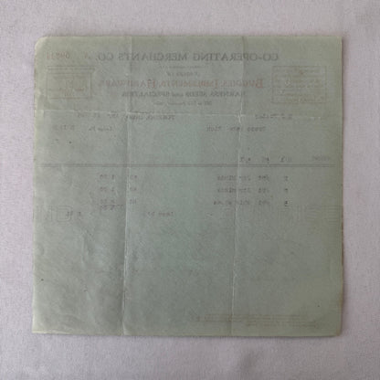 Cooperating Merchants Company Buggies and Hardware 1908 Receipt Invoice Lot 6x