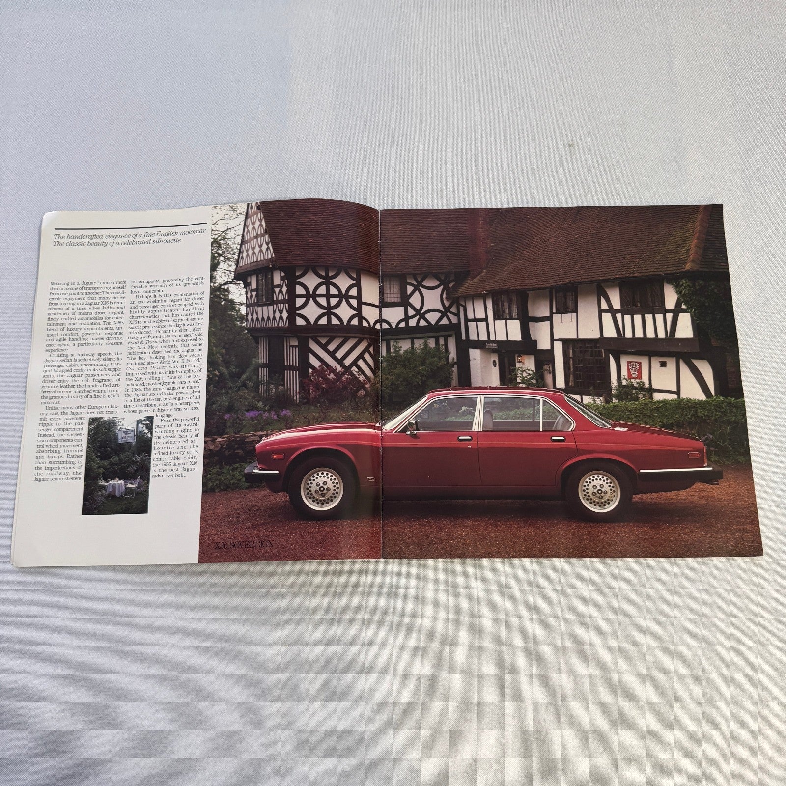 Vintage Jaguar Car Brochure XJ6 Sovereign XJ12 Plas Catalog Automobile 1985 1986