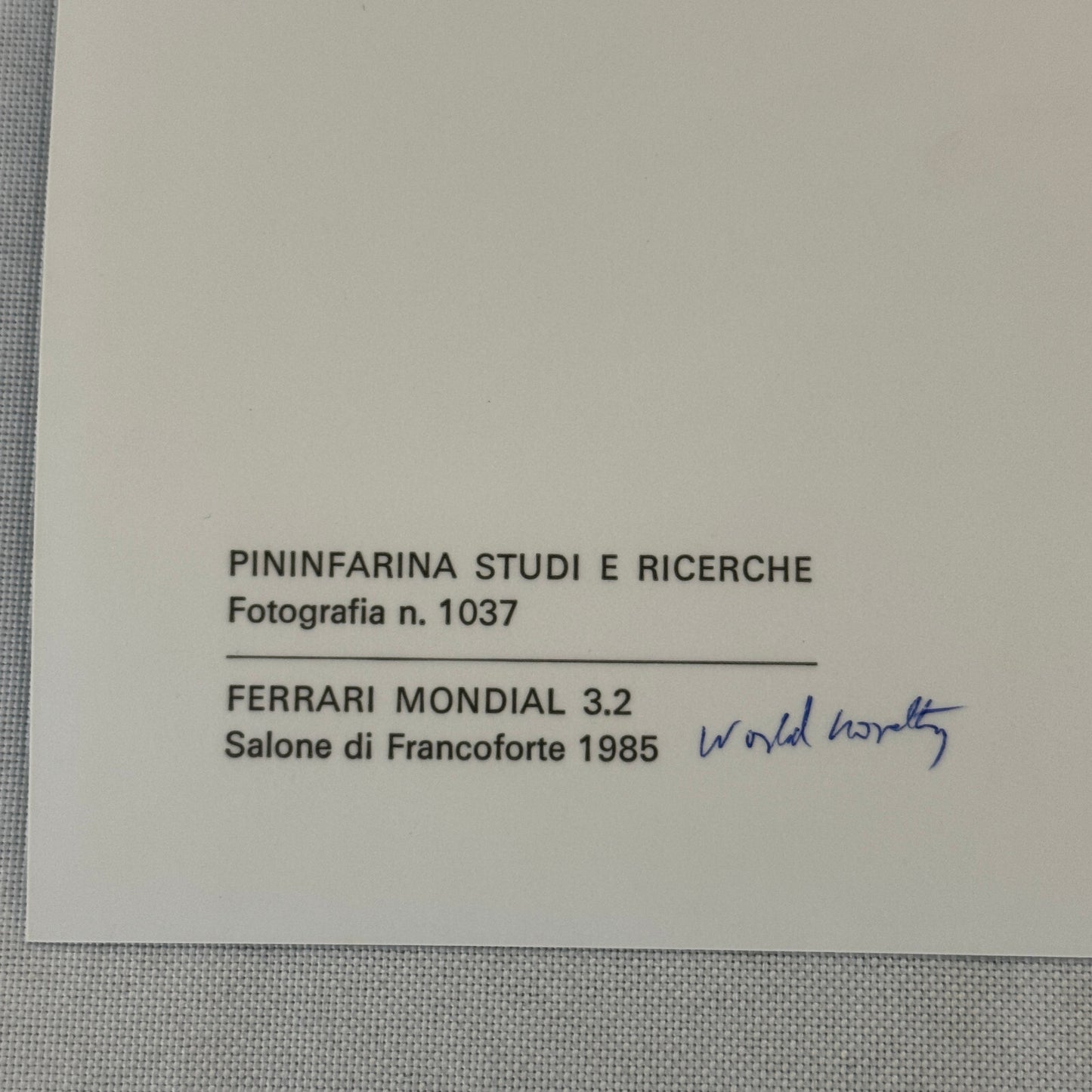 1985 Ferrari Mondial Pininfarina Factory Press Photo Photograph Print