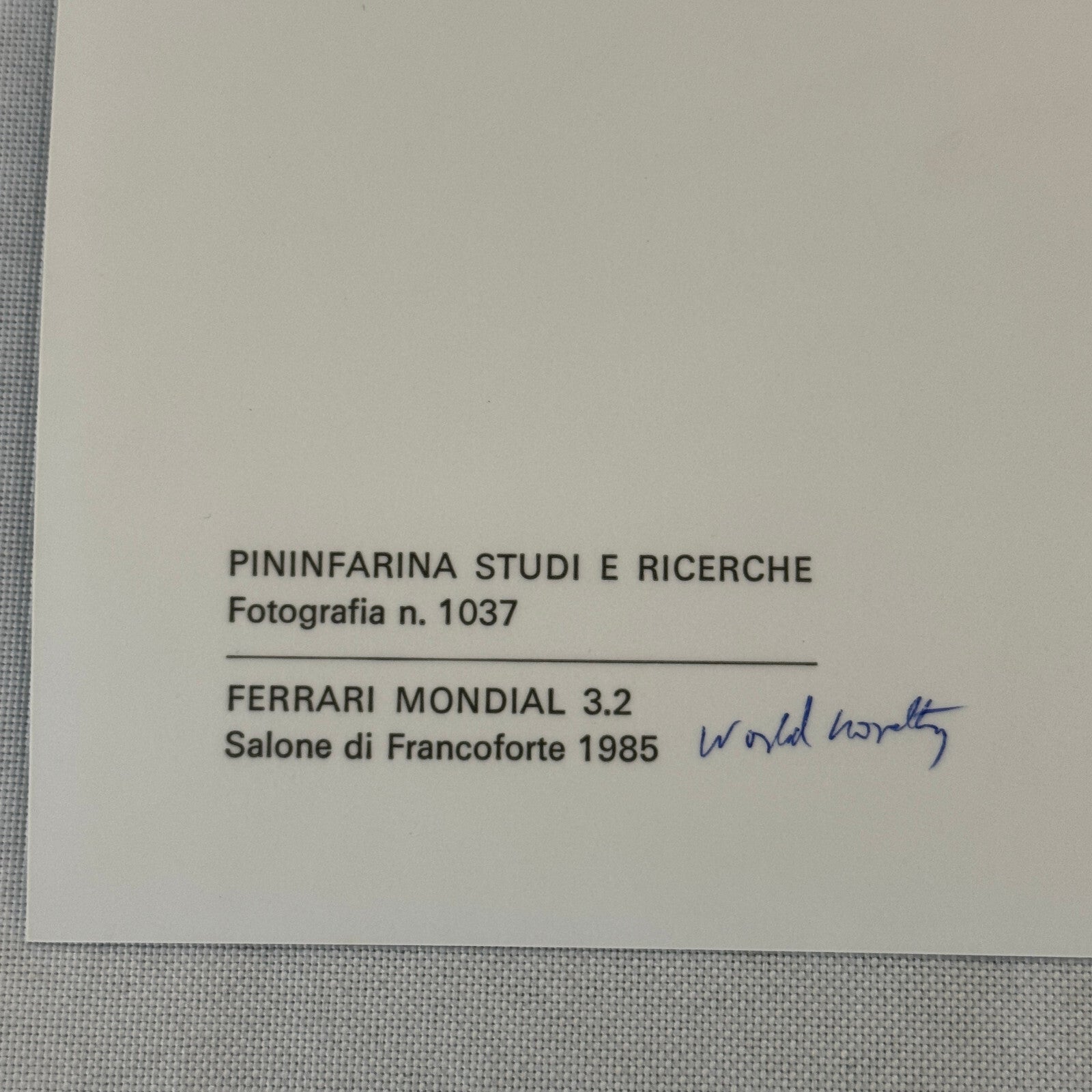 1985 Ferrari Mondial Pininfarina Factory Press Photo Photograph Print