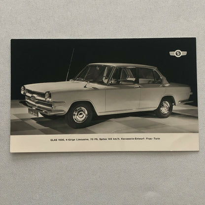 Vintage Glas 1500 4-Door Limousine Car Photo Photograph Image 