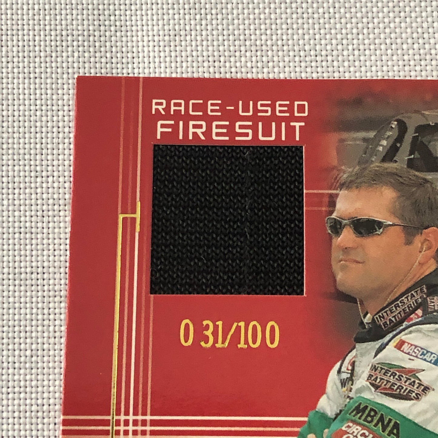 2002 Press Pass Double Burner Bobby Labonte Relic Card /100 Nascar Racing