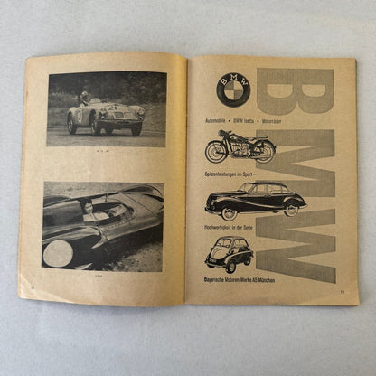 1957 ADAC 1000KM Racing Program Nurburgring Race German