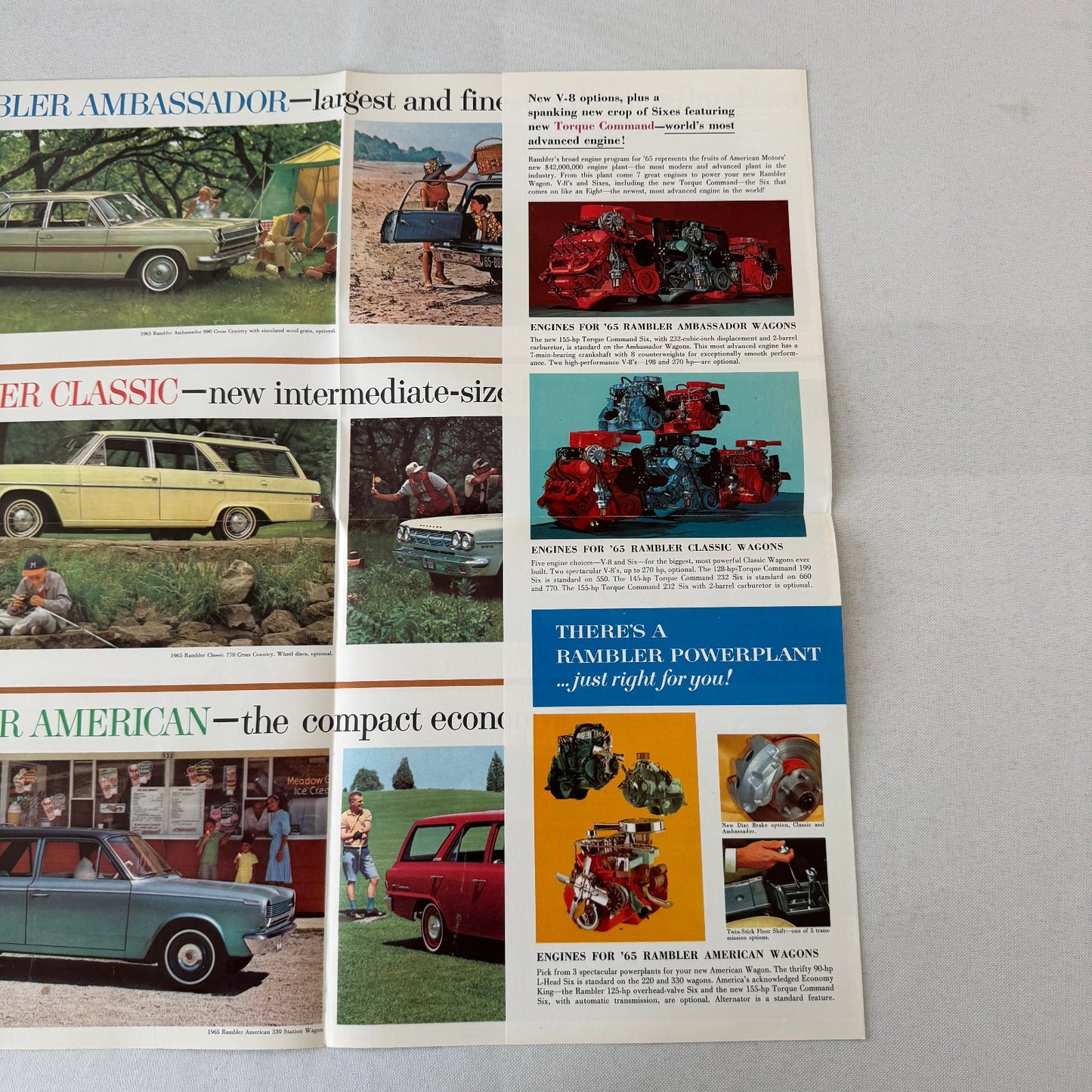 1965 Rambler Station Wagon Car Sales Brochure American Classic Ambassador