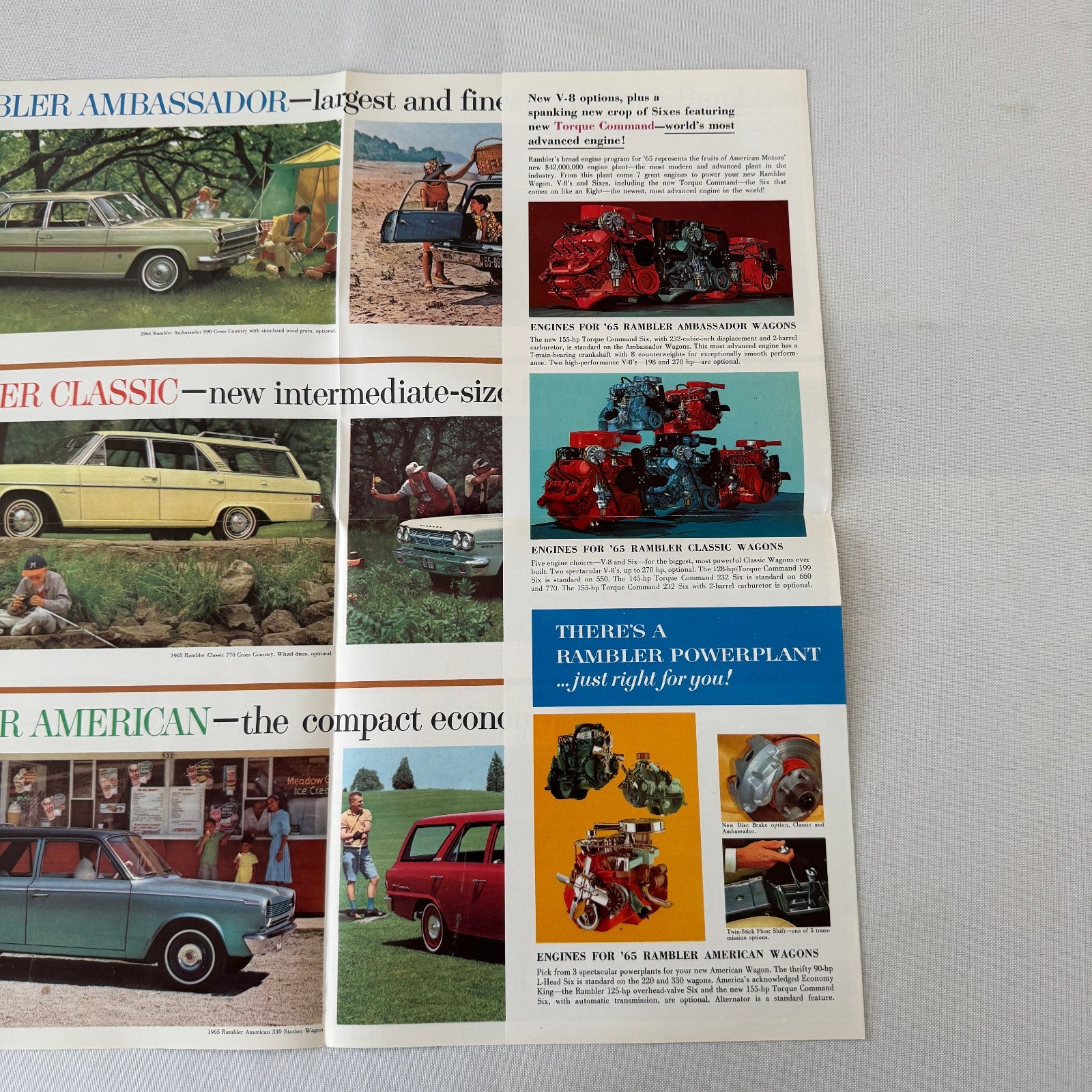 1965 Rambler Station Wagon Car Sales Brochure American Classic Ambassador