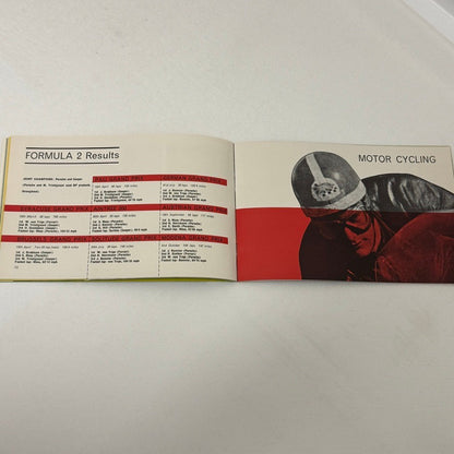 1960 BP Racing Brochure Grand Prix Formula 2 Stirling Moss Mike Hailwood Bike +