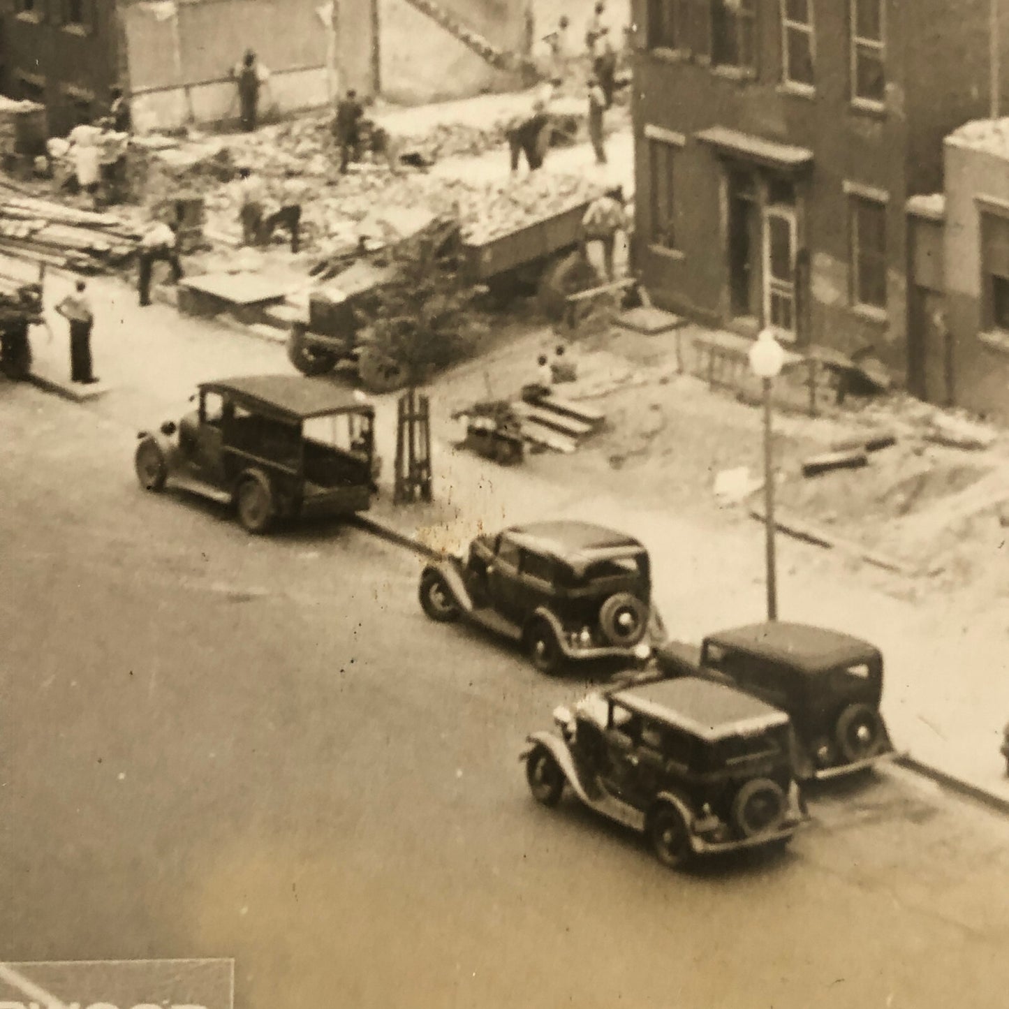 Press Photo Photograph Washington Capitol Construction Demolition 1933 Cars