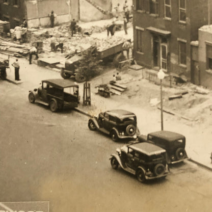Press Photo Photograph Washington Capitol Construction Demolition 1933 Cars