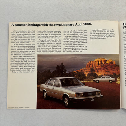 Audi 4000 Car Sales Brochure Catalog Advertising Vintage 1979 1980