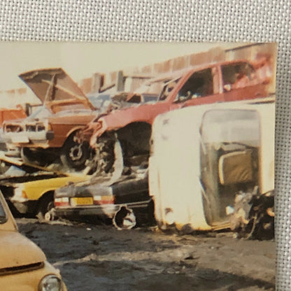 1970 Fiat 500L in Junkyard Junk Yard Photo Photograph Print 