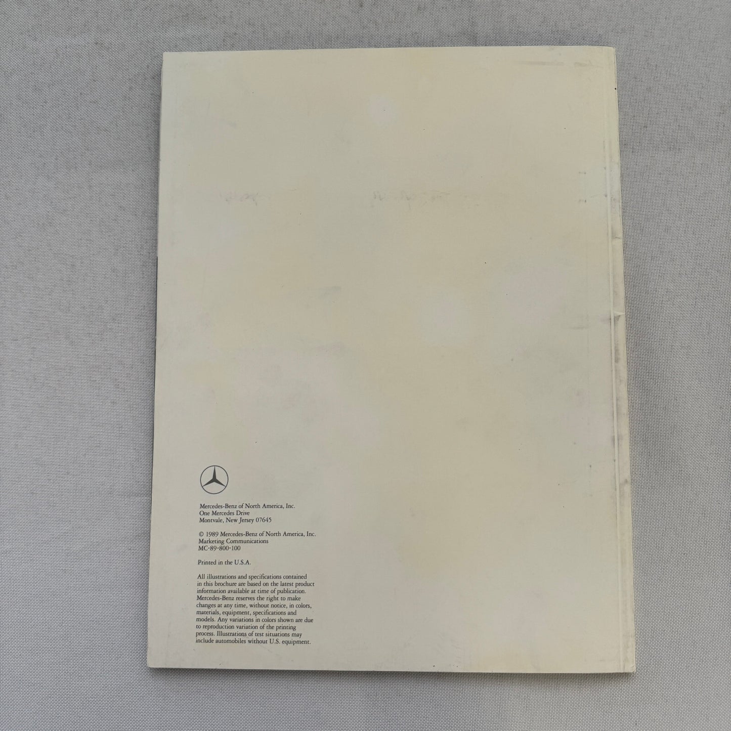 1990 Mercedes Benz 190 Class Car Sales Brochure Catalog Advertising Vintage