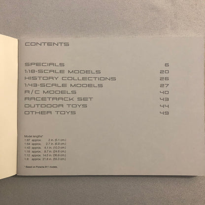 Porsche Model Car Die Cast Sales Brochure Catalog 911 Boxster Racing Cayenne +