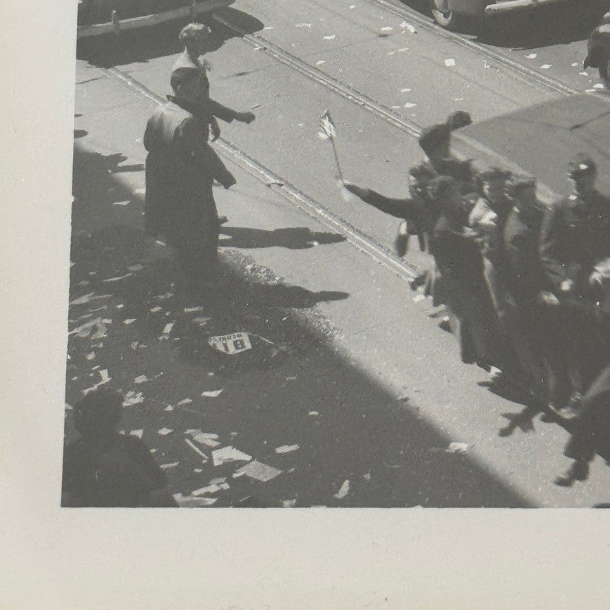 Vintage VE Day Celebration New York Times Square Photo Photograph Modern Print