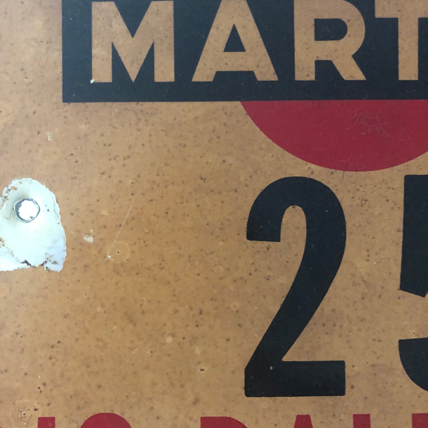 1968 Radio Rallye Car Rally Participant Plate w/ Martini Ad