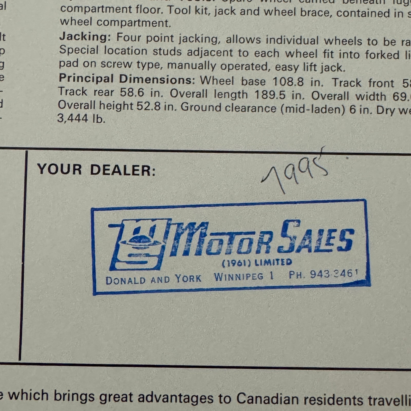 Vintage Jaguar XJ Car Sales Brochure Catalog Advertising