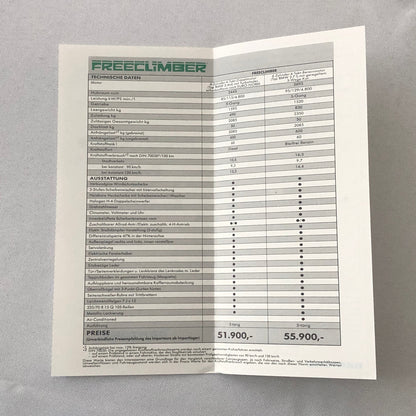 1991 Bertone Freeclimber SUV Sales Brochure BMW Engine Bertone Free Climber