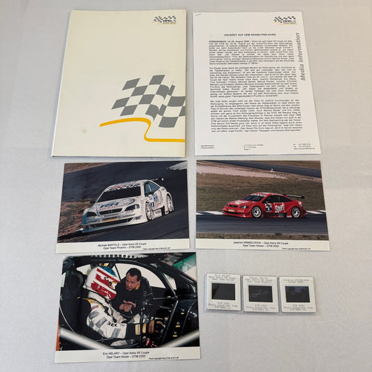 2000 Opel Astra V8 Racing at Nurburgring Press Kit 35mm Slides Photos GERMAN