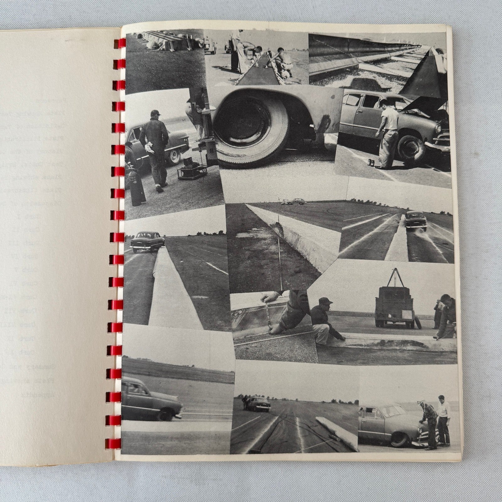 1953 California Civil Engineering Road Construction Report Curb Test Automobile