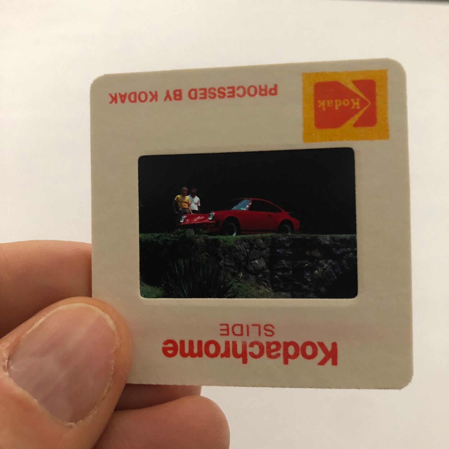 Porsche 911 Car 35mm Photo Slide Vintage 1981