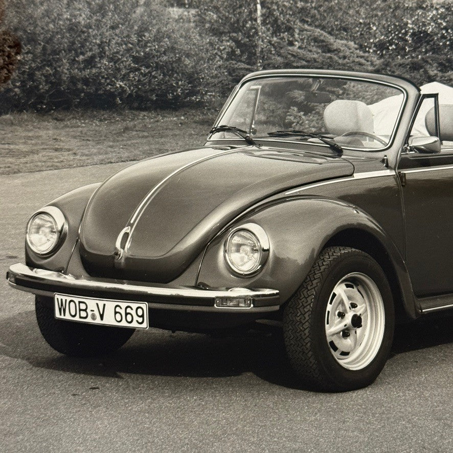Vintage Volkswagen Beetle Convertible VW Bug Car Photo Photograph Cabriolet