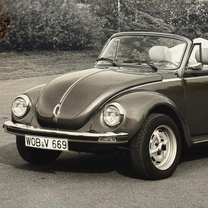 Vintage Volkswagen Beetle Convertible VW Bug Car Photo Photograph Cabriolet