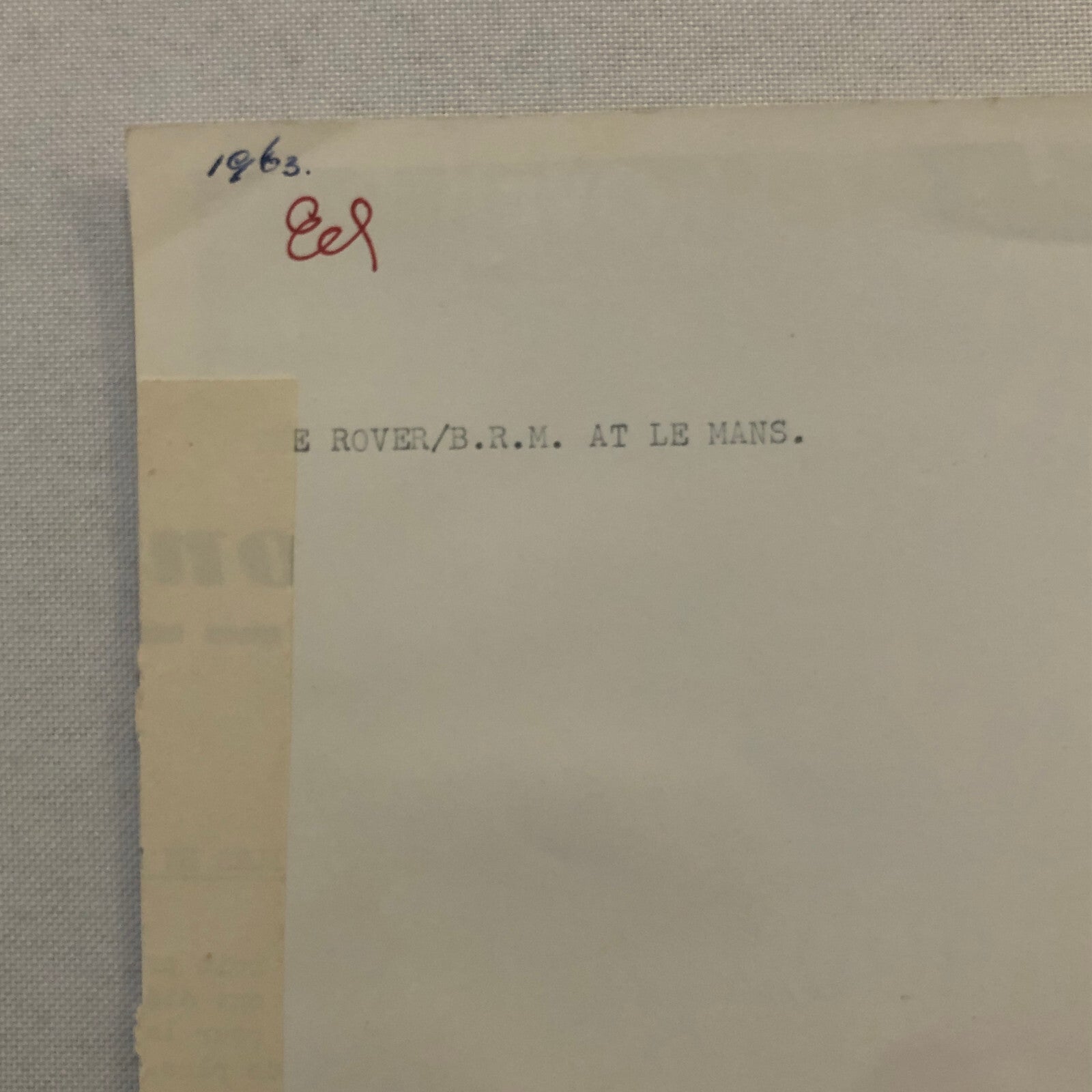 1963 Rover BRM at LeMans Racing Photo Photograph Print Vintage