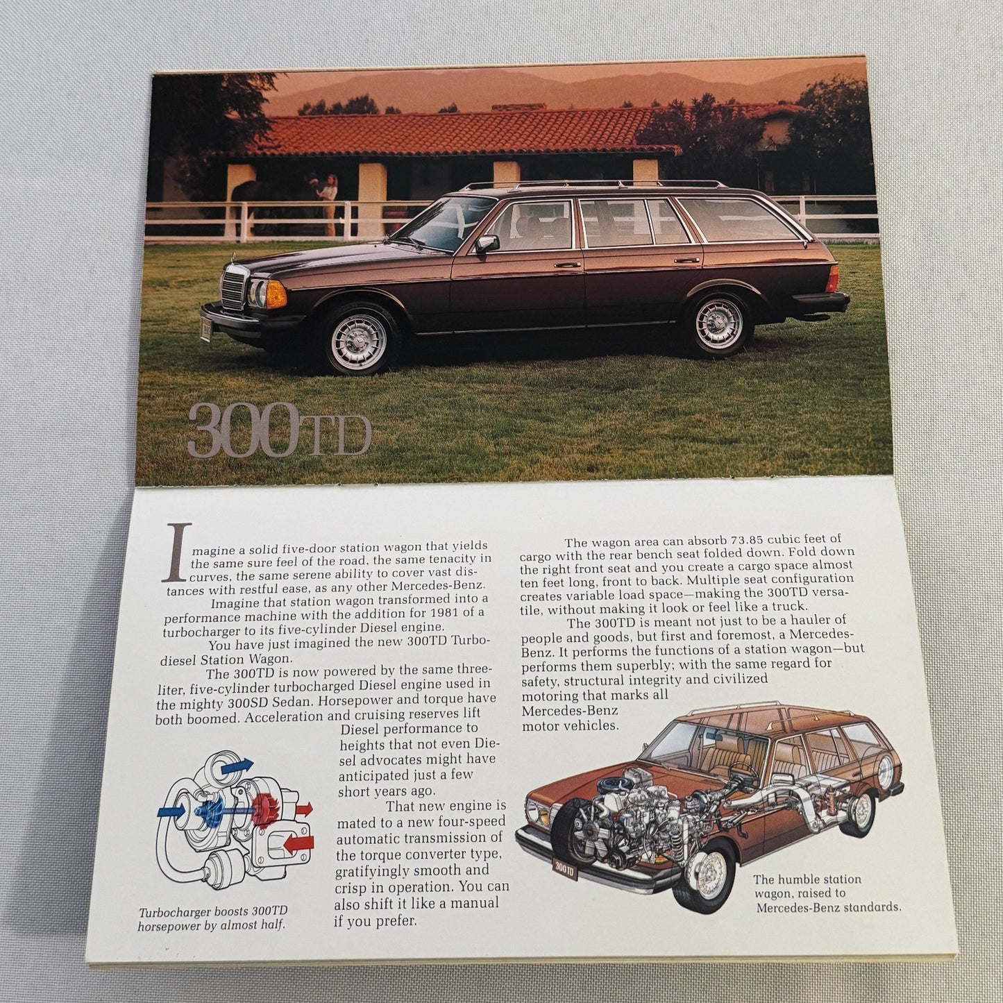 1981 Mercedes Benz Brochure Catalog 380 SLC 380SL 380 SL SEL 300SD 300TD 300D