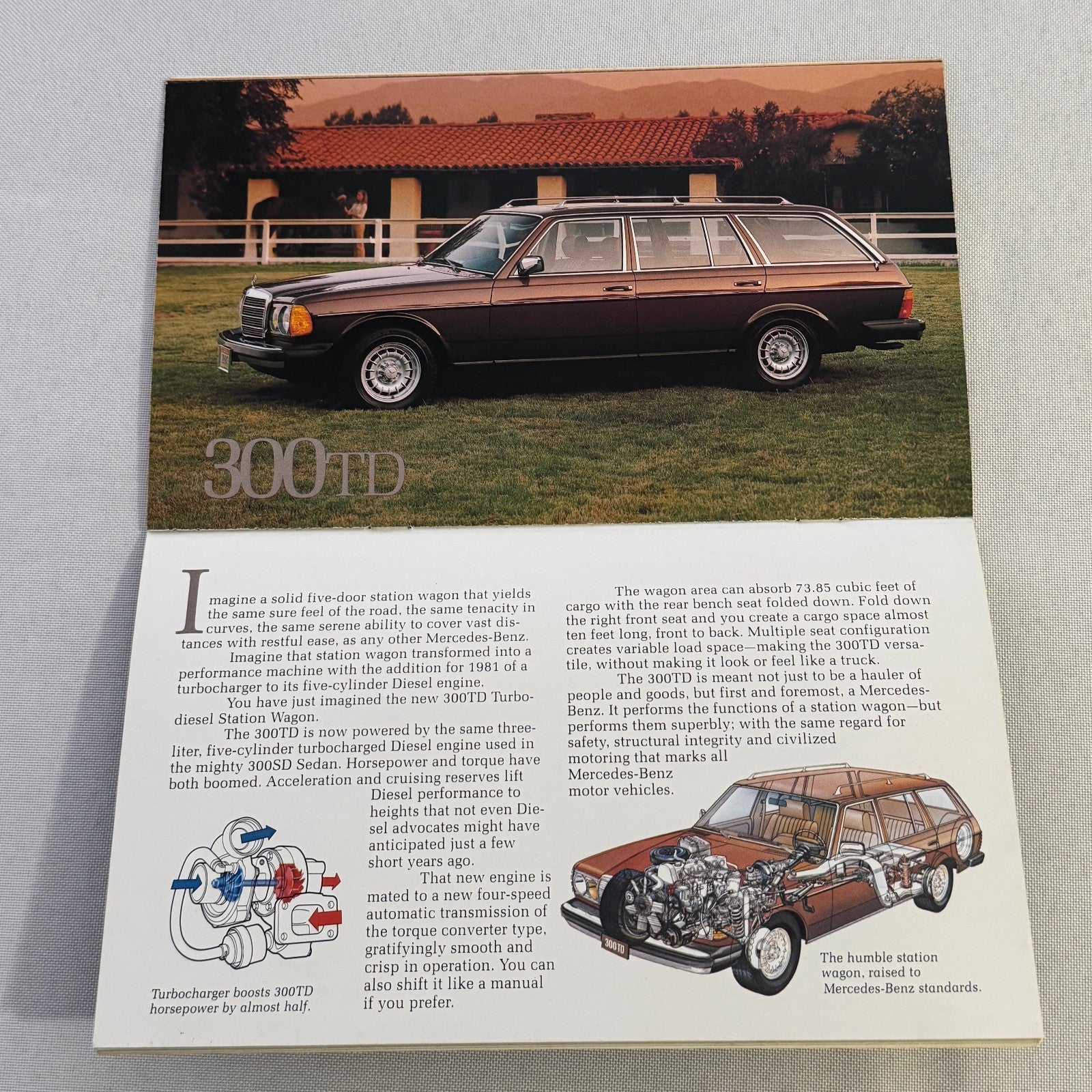 1981 Mercedes Benz Brochure Catalog 380 SLC 380SL 380 SL SEL 300SD 300TD 300D