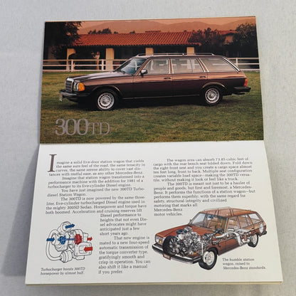 1981 Mercedes Benz Brochure Catalog 380 SLC 380SL 380 SL SEL 300SD 300TD 300D