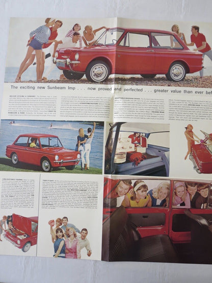 1960s Sunbeam IMP Mark 2 Sports Sedan Sales Brochure Catalog Poster 