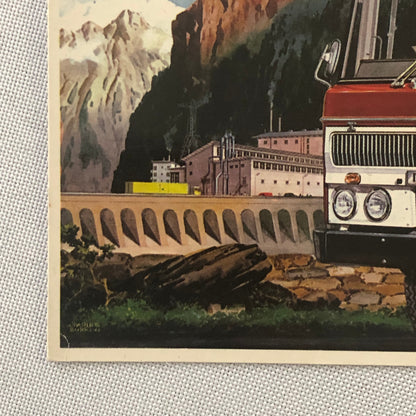 Vintage DAF Truck Postcard Post Card Advertising