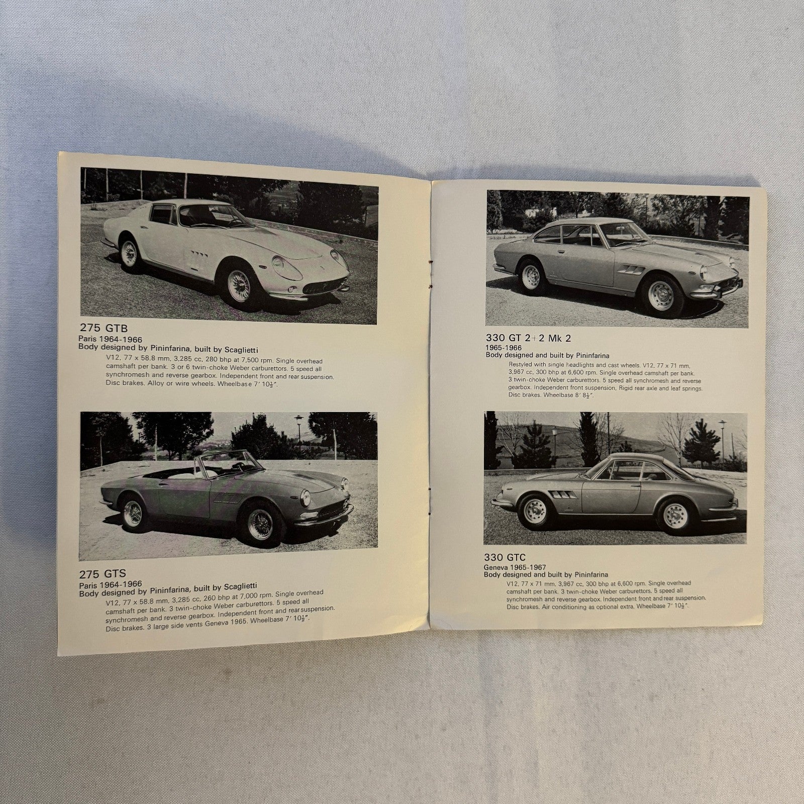 Vintage Ferrari Maranello Concessionaires Dealership Brochure 250 GT 400