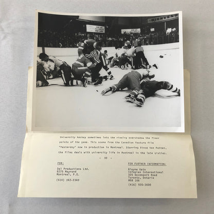 Montreal University Hockey Fight Press Photo Photograph Yesterday Documentary