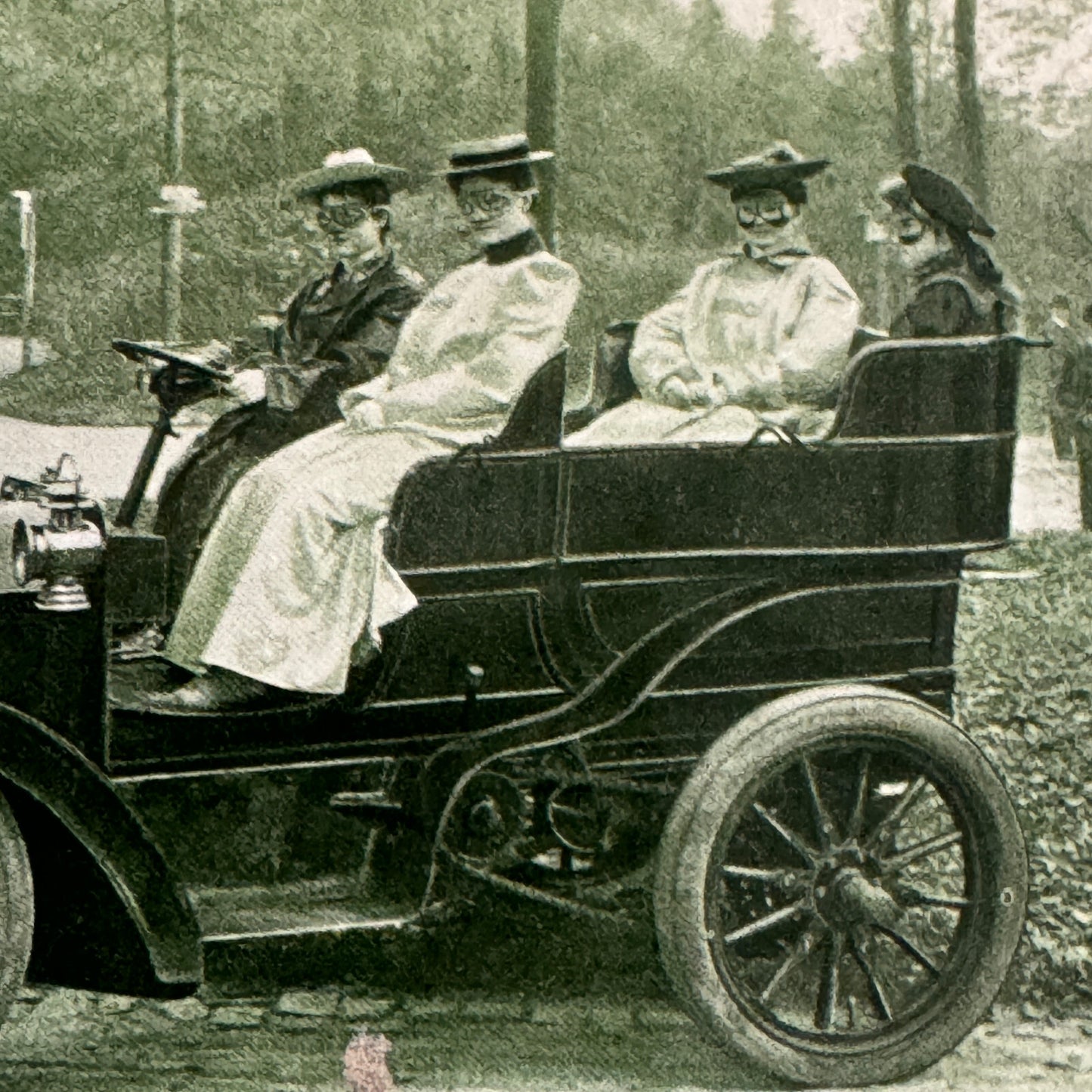 Vintage Car Automobile Postcard Post Card Women Motorists