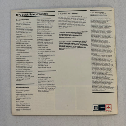 1979 Buick Sales Brochure Catalog LeSabre Electra Riviera