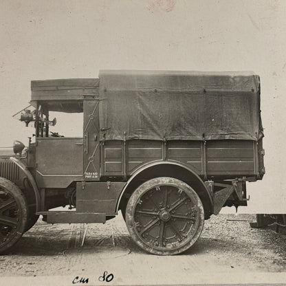 Vintage Photograph Photo Early Antique Military Truck ?