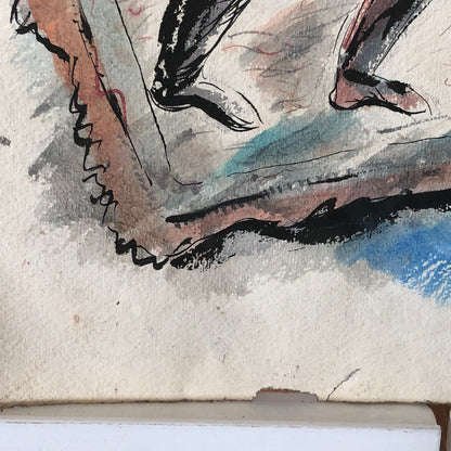 Vintage Painting Art Artwork Artist Arthur E Sudler Woman Teapot