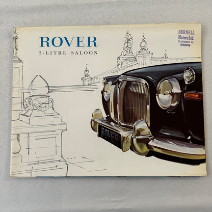 Rover 3 Litre Saloon Car Sales Brochure Catalog Vintage Advertising