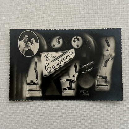 Vintage Circus Act Postcard Post Card Acrobatic Acrobat Tumbling Act