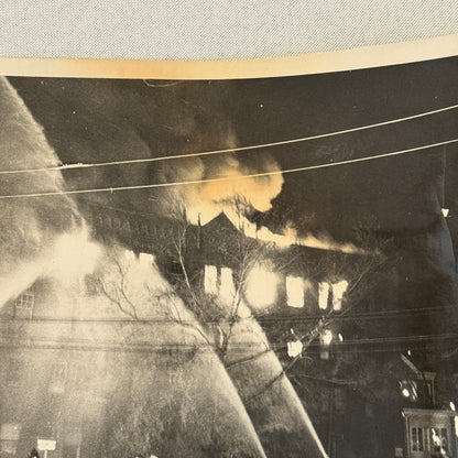 Firefighting Fire Fighter Fire Photo Photograph Print Vintage Fire Truck