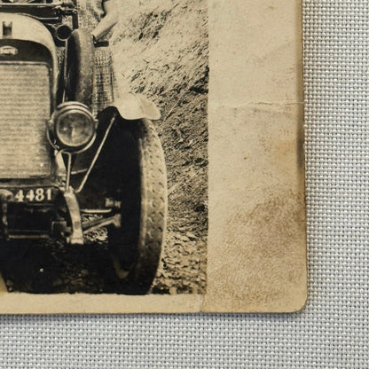 Vintage Photograph Photograph Print People in Early Automobile Antique