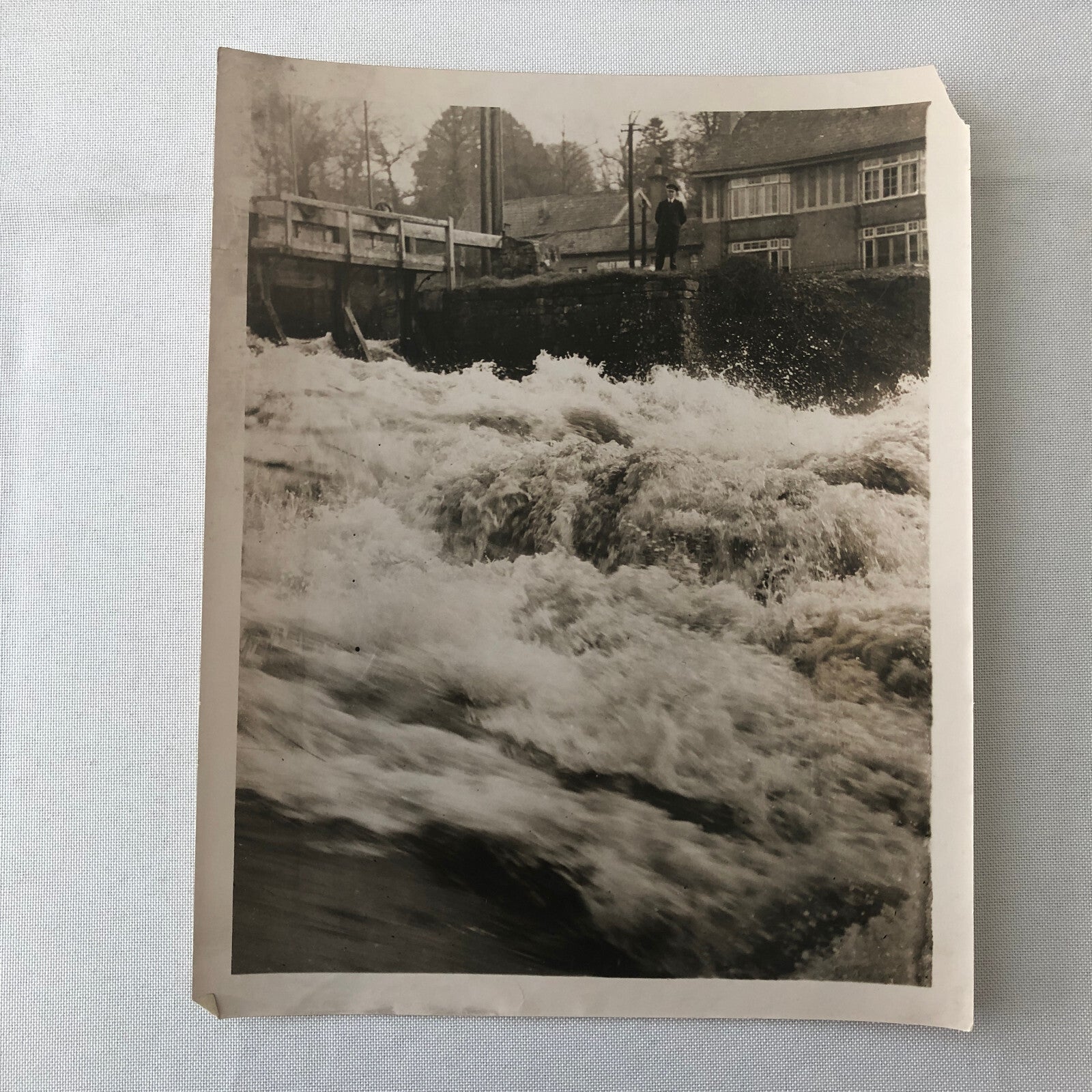 Vintage Press Photo Photograph Flood Disaster Near Exeter River UK London 1933