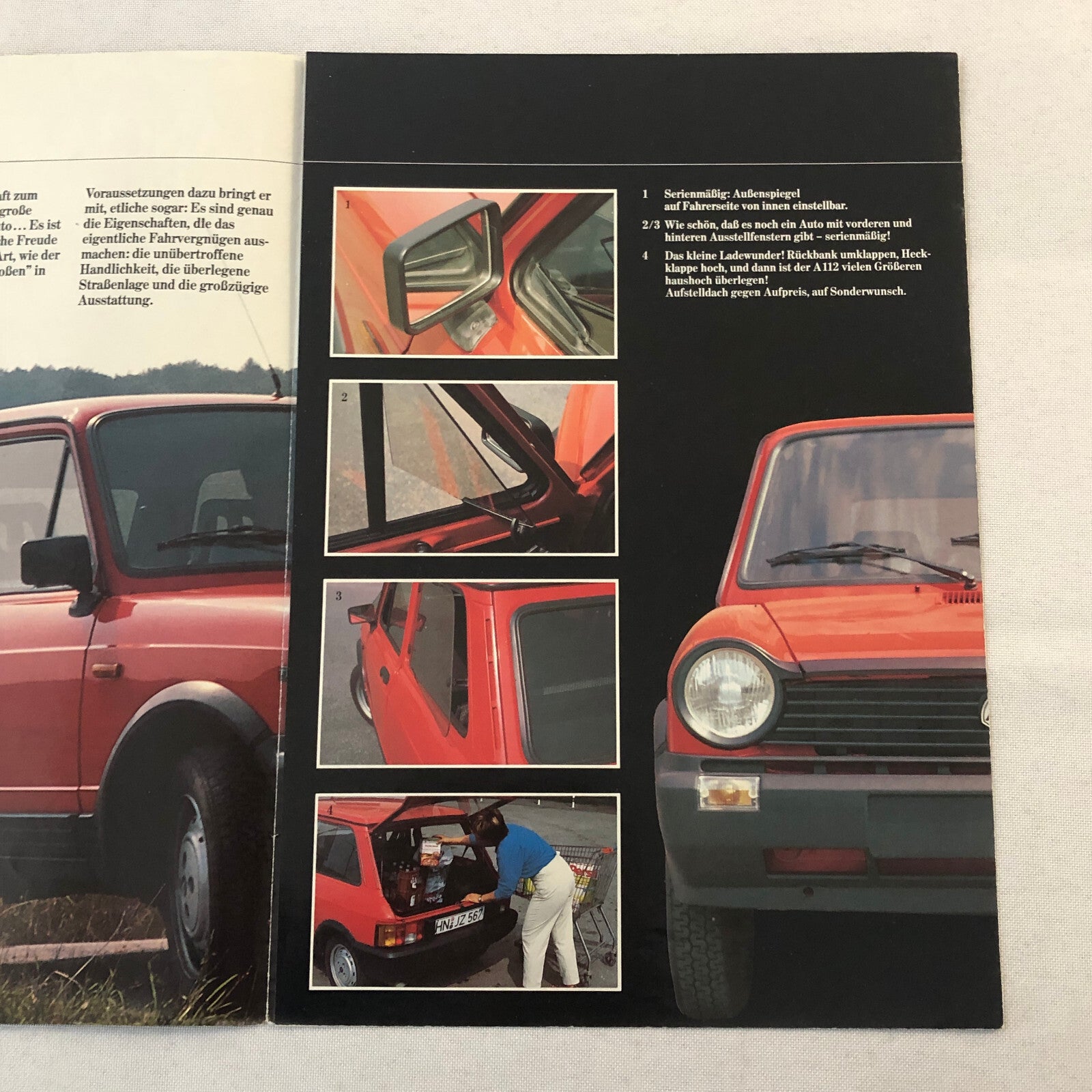 Lancia A112 Car Sales Brochure Catalog Vintage GERMAN Lancia A 112